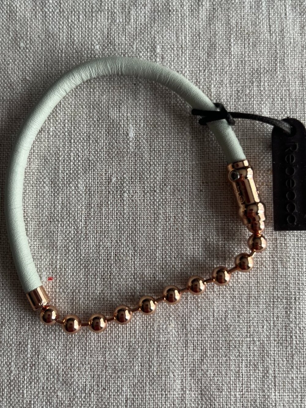 Rebecca Grey leather/rose gold bracelet
